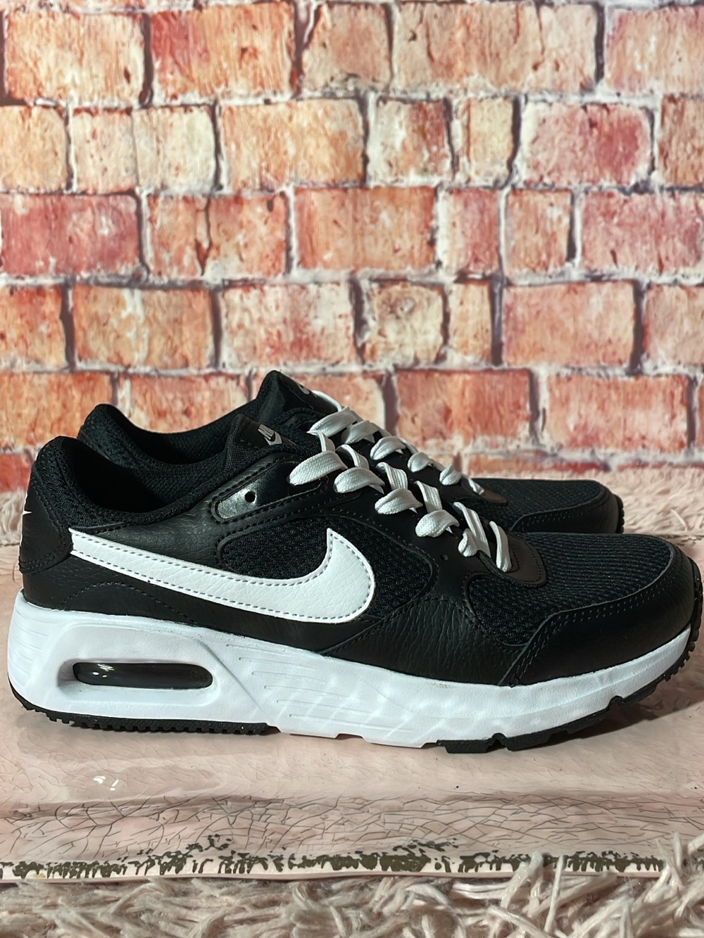 Nike Black and White Low-Top Air-Inspired Sneakers